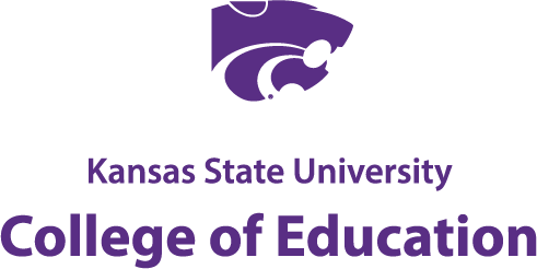 Logo and the words "Kansas State University: College of Education."